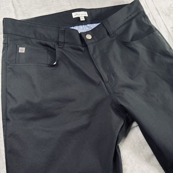 PETER MILLAR Men's EB66 Performance Pants Black  Tag  34 x 32  Actual  34 x 29 - Picture 2 of 16